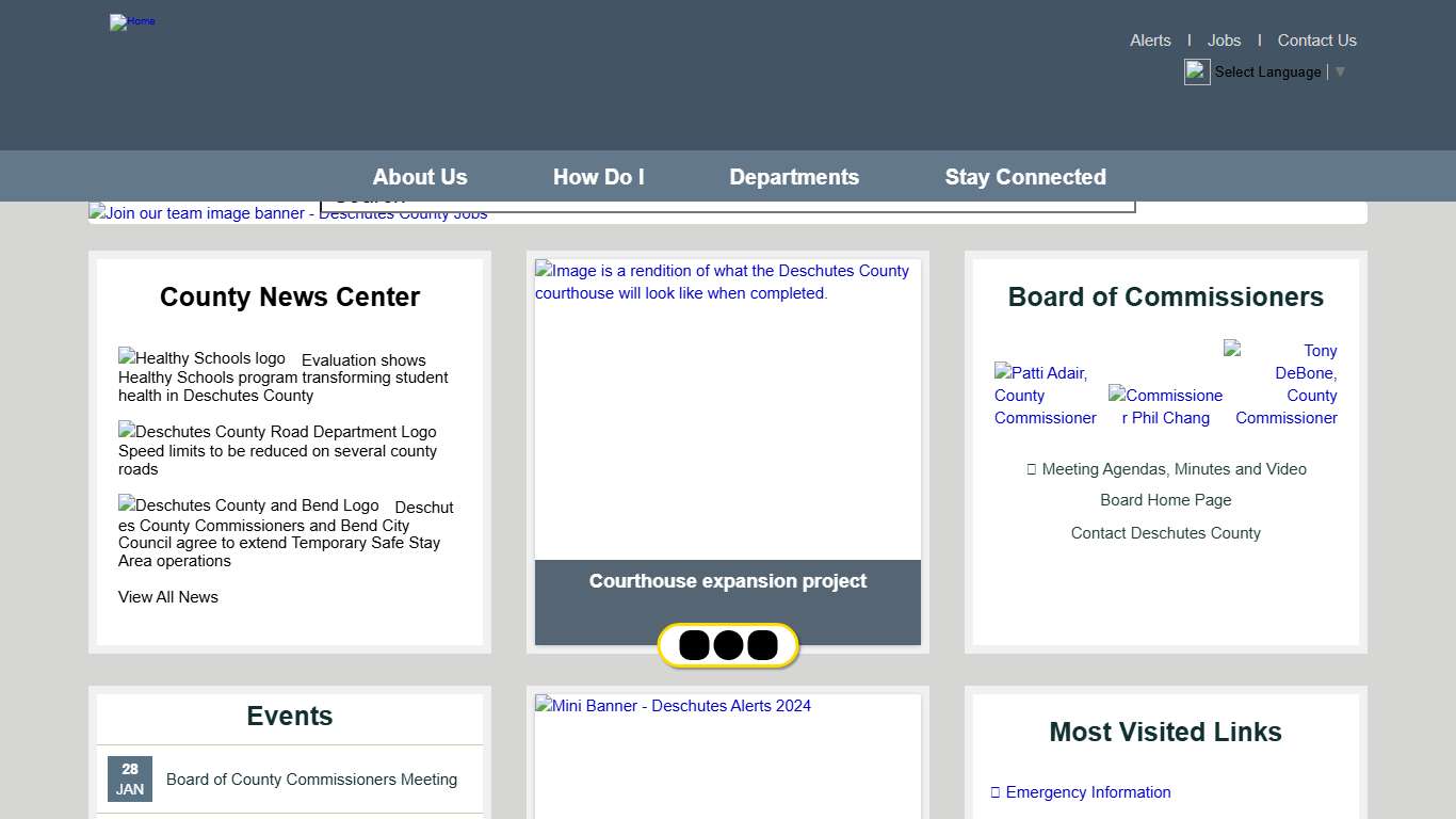 Deschutes County Oregon Enhancing the lives of citizens by delivering quality services in a cost-effective manner.