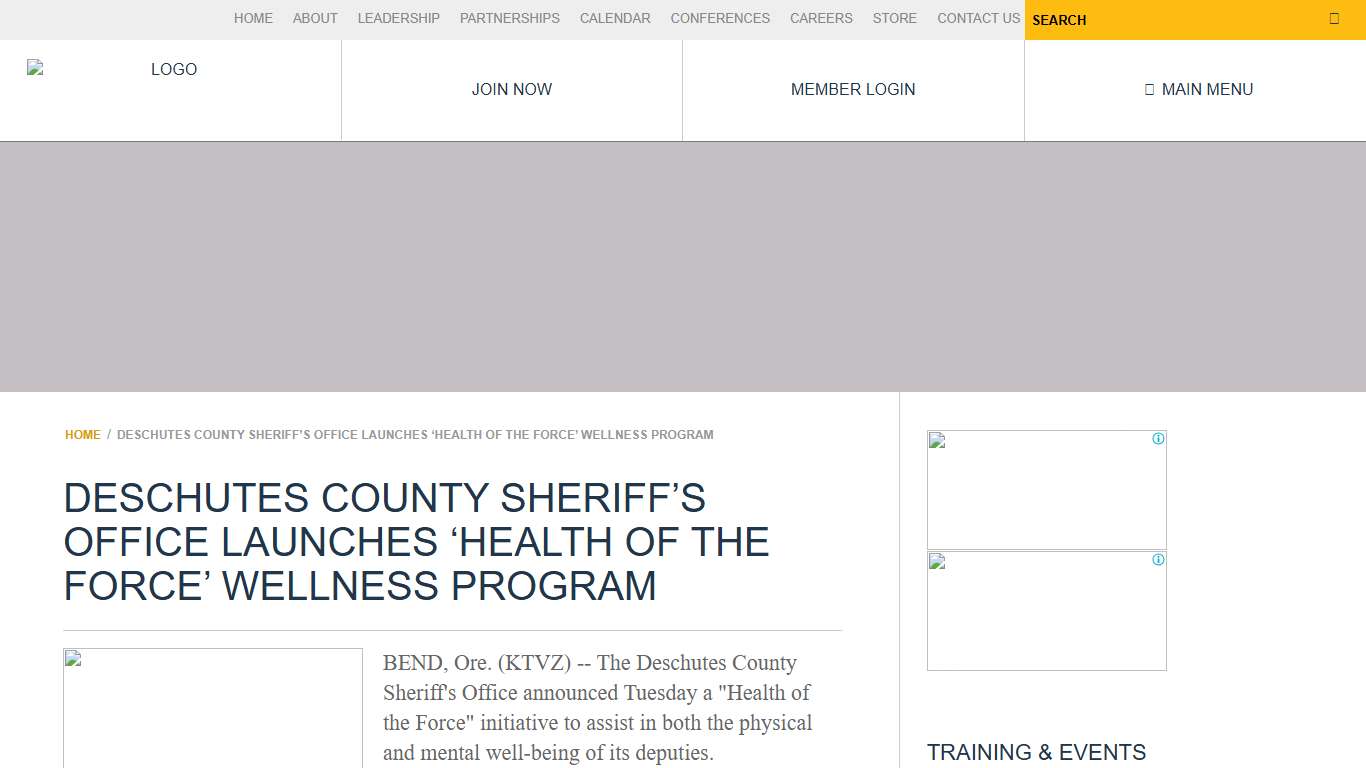 Deschutes County Sheriff’s Office launches ‘Health of the Force’ wellness program NATIONAL SHERIFFS’ ASSOCIATION